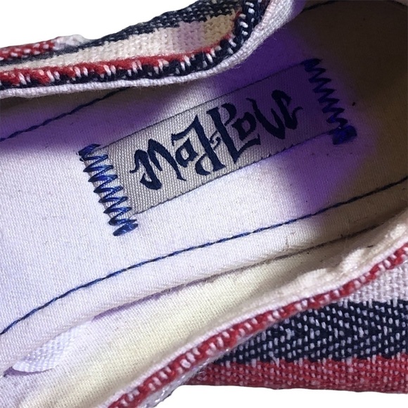 Mad Love Textile Flats Red, White And Blue Size 7 - Picture 4 of 6